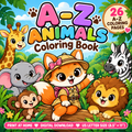A–Z Animal Alphabet Coloring Book for Kids – Printable PDF